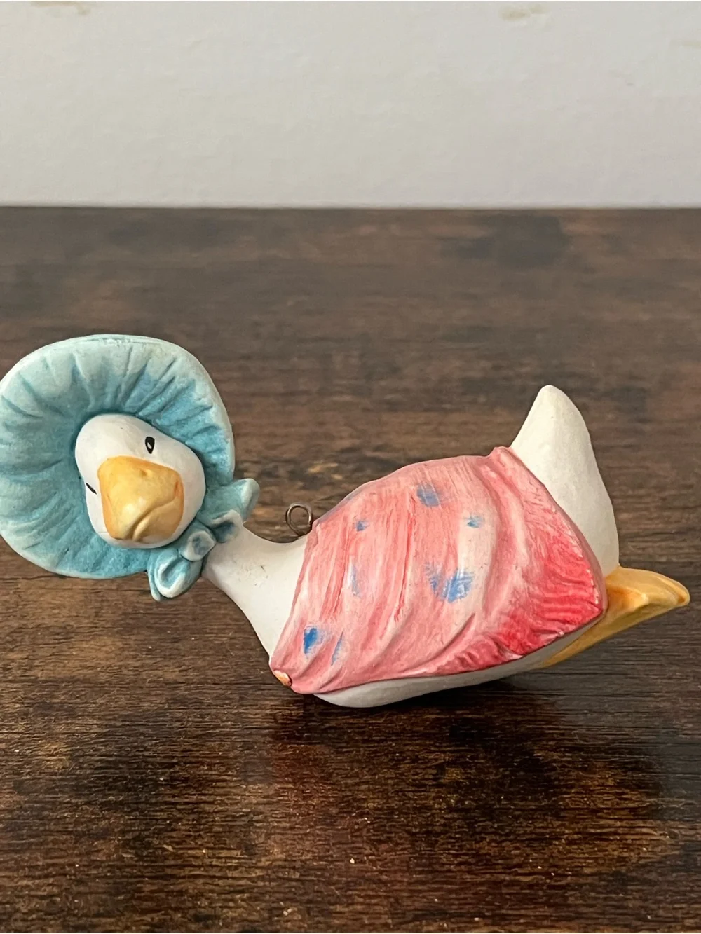 Mother Goose Vintage Ornament Figurine F-Warne Italy Sticker Nursery Rhyme